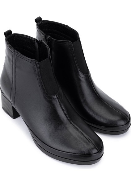 Kadın Hakiki Deri Siyah Topuklu Bot 824 640 Bn Bot SK25-26 Sıyah Cılt fiyatları