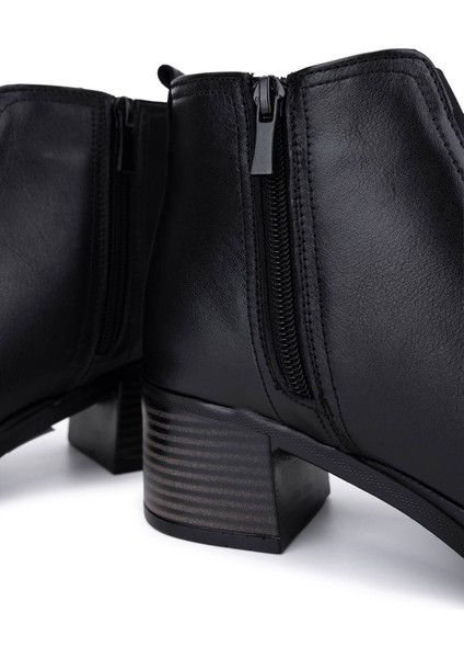 Kadın Hakiki Deri Siyah Topuklu Bot 824 640 Bn Bot SK25-26 Sıyah Cılt indirimleri