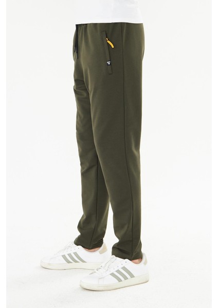 Erkek Pamuklu Fermuarlı Cepli Eşofman Altı Haki 7814-H fiyatları