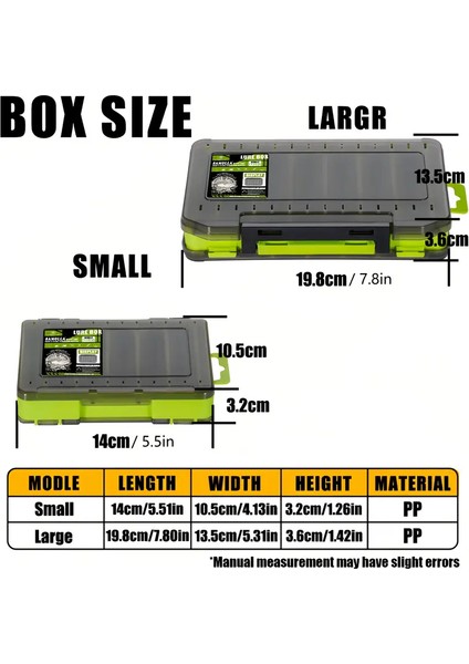 Olta Takımı rapala Kutusu 14 Bölmeli Balıkçılık Aksesuarları Kanca Saklama Kutusu Çift Taraflı Balıkçılık Alet Düzenleyici Kutuları