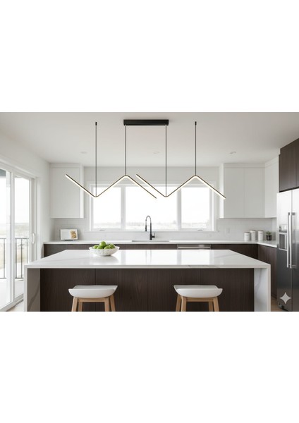 Double Z Dekoratif Sarkıt LED Aydınlatma Avize Siyah 3000K fiyatları