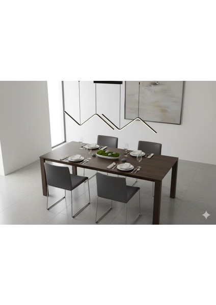 Double Z Dekoratif Sarkıt LED Aydınlatma Avize Siyah 3000K modelleri