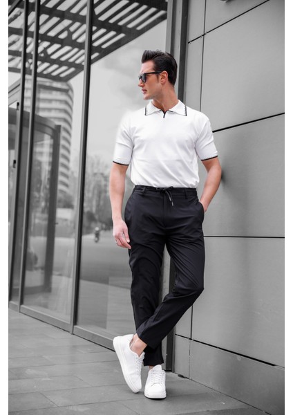 Jogger Paraşüt Kumaş Siyah Renk Erkek Pantolon modelleri