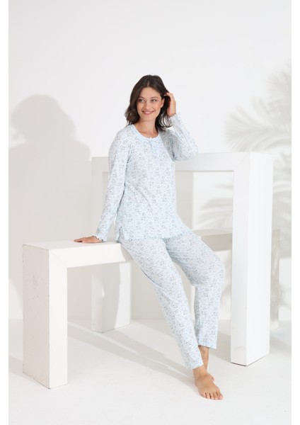 Angelique %100 Pamuk Uzun Kol Kadın Pijama Takımı 21515-516 fiyatları