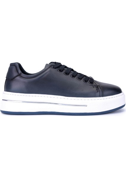 Erkek Hakiki Deri Lacivert Sneakers & Spor Ayakkabı 298 3259-8086 Erk Ayk SK25-26 Lacı Dr Alkl