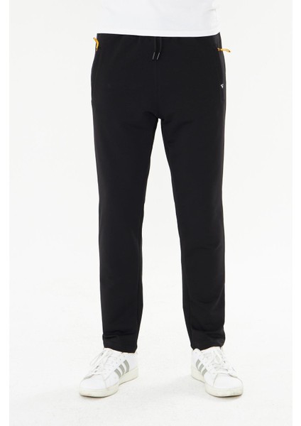 Erkek Pamuklu Fermuarlı Cepli Eşofman Altı Siyah 7814-S fırsatları