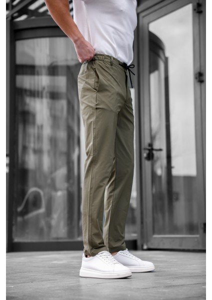 Jogger Paraşüt Kumaş Haki Renk Erkek Pantolon fırsatları