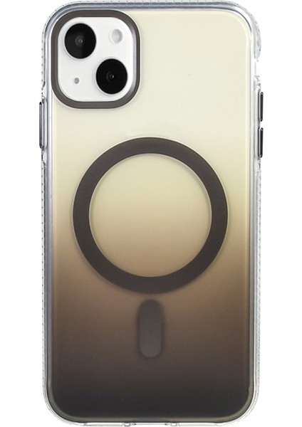 Apple iPhone 15 Kılıf M-Safe Şarj Özellikli Transparan Renk Geçişli Toros Kapak - Rose Pembe fırsatları