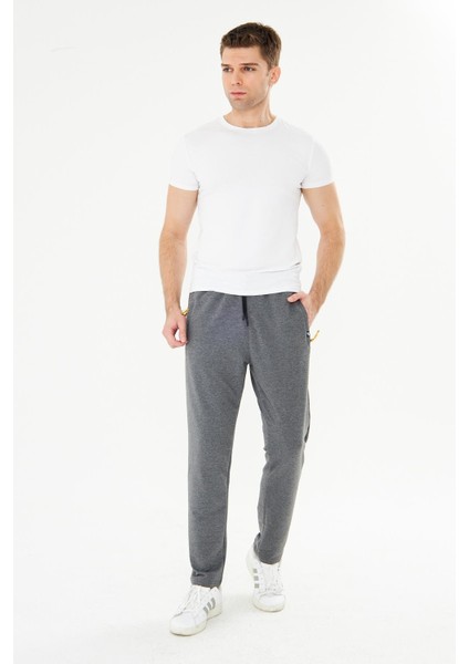 Erkek Pamuklu Fermuarlı Cepli Eşofman Altı Antrasit M. 7814-A modelleri