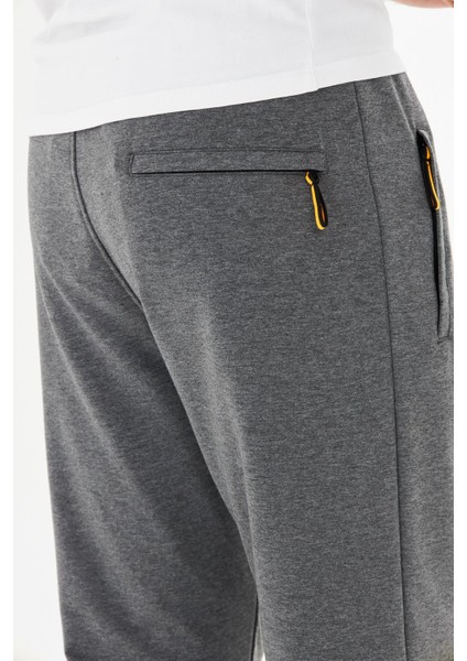 Erkek Pamuklu Fermuarlı Cepli Eşofman Altı Antrasit M. 7814-A