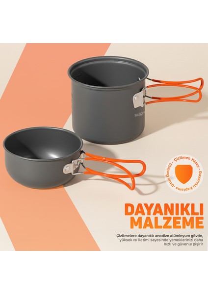 Nomad 01 Kamp Tencere Seti – Hafif ve Kompakt Kamp Seti