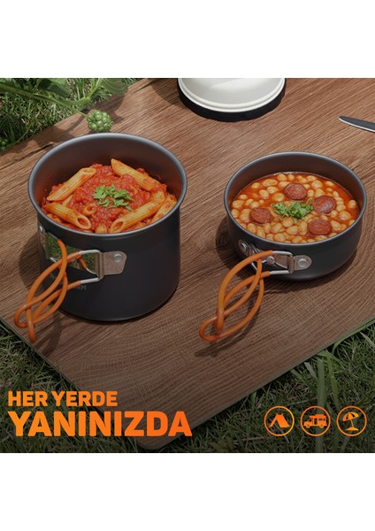 Nomad 01 Kamp Tencere Seti – Hafif ve Kompakt Kamp Seti