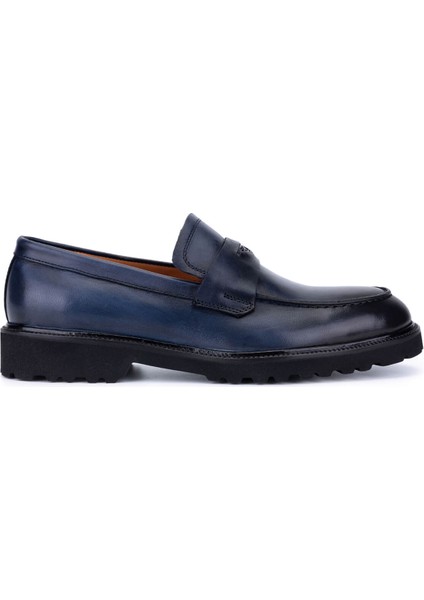 Erkek Hakiki Deri Lacivert Loafer Ayakkabı 1170 01 Erk Ayk SK25-26 Lacı Spr