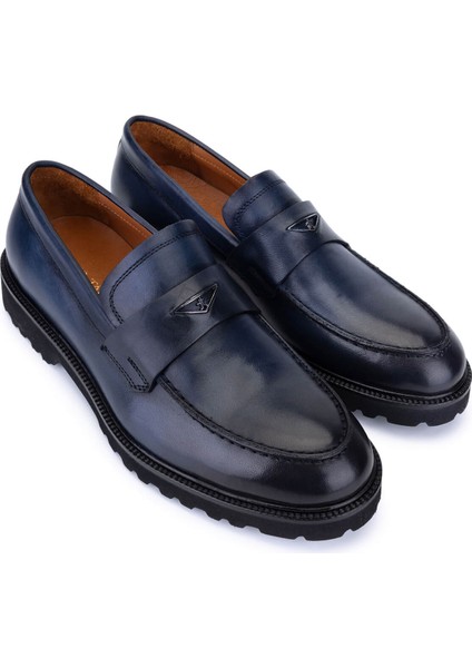 Erkek Hakiki Deri Lacivert Loafer Ayakkabı 1170 01 Erk Ayk SK25-26 Lacı Spr fiyatları