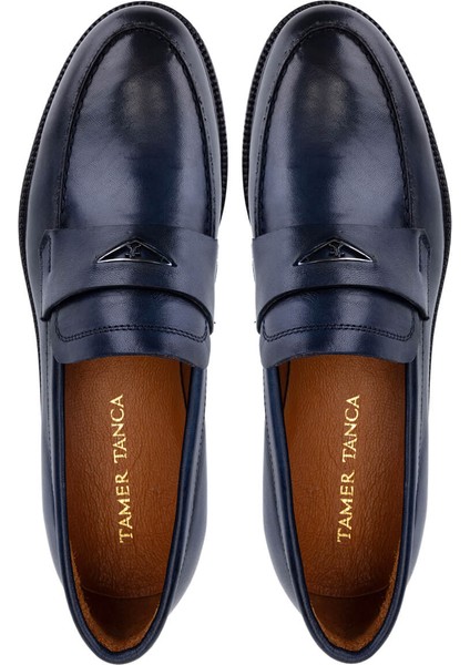 Erkek Hakiki Deri Lacivert Loafer Ayakkabı 1170 01 Erk Ayk SK25-26 Lacı Spr indirimleri