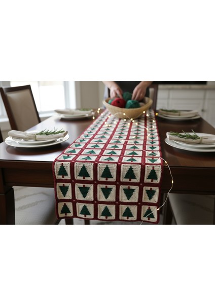 Yeni Yıl Runner, Yılbaşı Runner, Noel Baba Runner, Çam Ağacı Runner modelleri