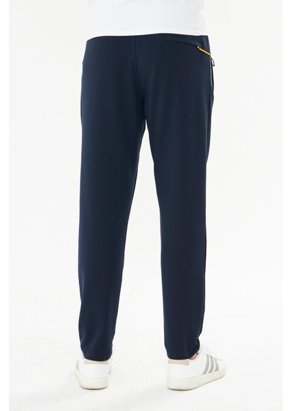 Erkek Pamuklu Fermuarlı Cepli Eşofman Altı Lacivert 7814-L