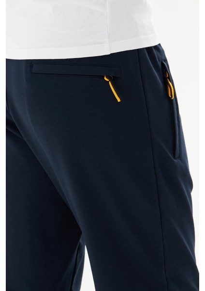 Erkek Pamuklu Fermuarlı Cepli Eşofman Altı Lacivert 7814-L