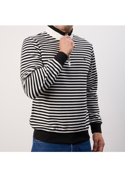 Fermuar Yaka Çizgili Siyah Arma Regular Fit fiyatları