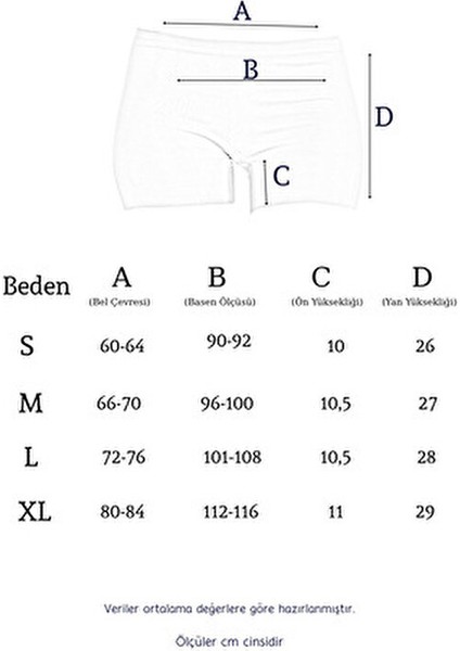 Kadın Boxer Külot Lazer Kesim Düz Desen 3'lü Paket Rahat Kullanım
