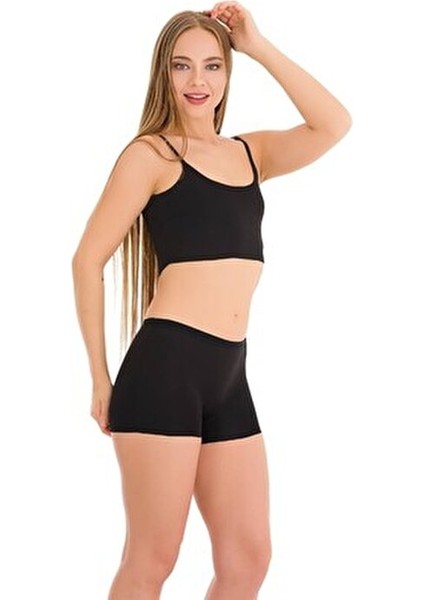 Kadın Boxer Külot Lazer Kesim Düz Desen 3'lü Paket Rahat Kullanım