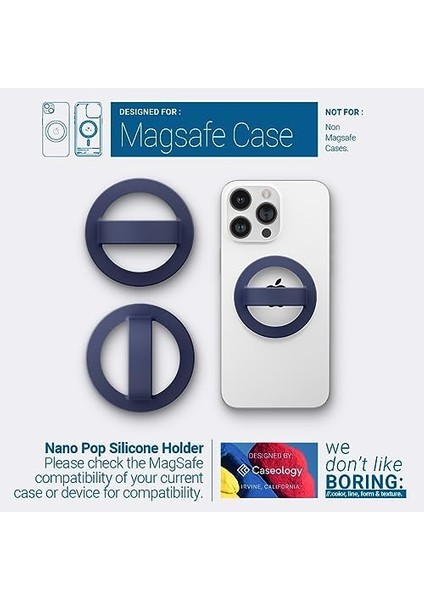 Için Özellikli Silikon Telefon Tutucu Pop Navy - AFA07059 fiyatları