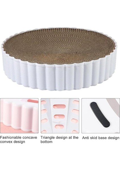 Kedi Tırmalama Yatağı, Aşınmaya Dayanıklı Yuvarlak Oluklu Kağıt