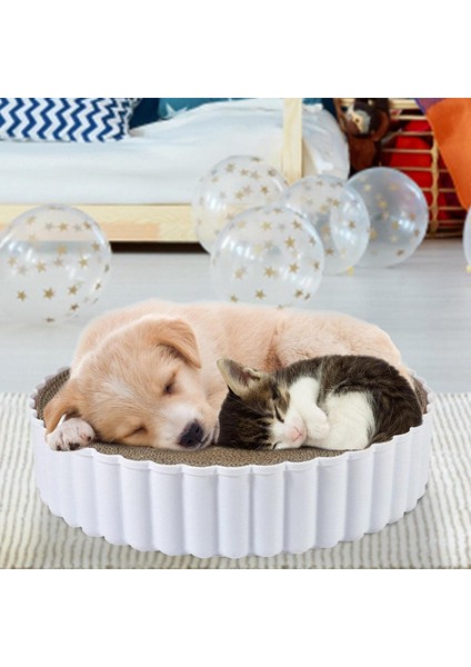 Kedi Tırmalama Yatağı, Aşınmaya Dayanıklı Yuvarlak Oluklu Kağıt