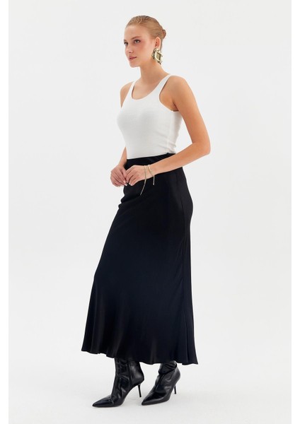 Maxi Verev Saten Etek