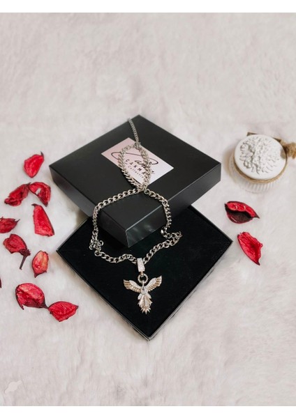 Zirkon Taşlı Anka Kuşu Model Kolye fiyatları