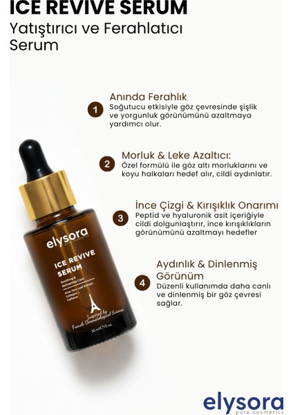 Göz Altı Morluk, Koyu Halka, Soğutucu ve Canlandırıcı Göz Serumu 30 ml fiyatları