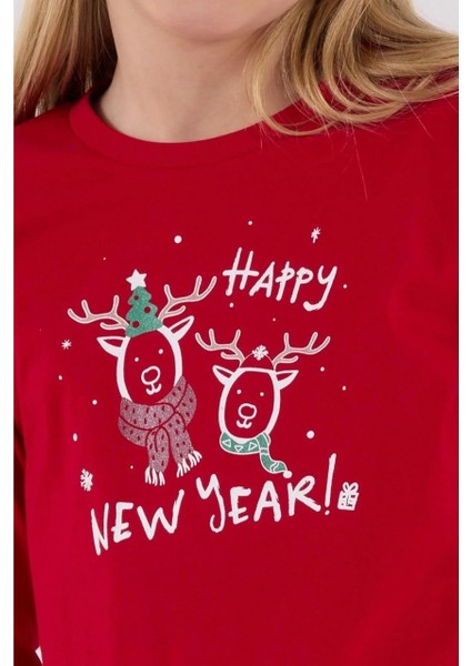 Anne Kız %100 Pamuklu Kırmızı Uzun Kollu Pijama Takımı 3514 (Pijamaları Ayrı Ayrı Sepete Ekleyiniz) fırsatları