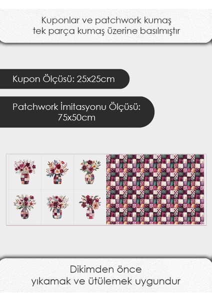 Patchwork Kumaş Seti – Dikiş ve Hobi Için %100 Pamuk Desenli Kumaş Kuponları