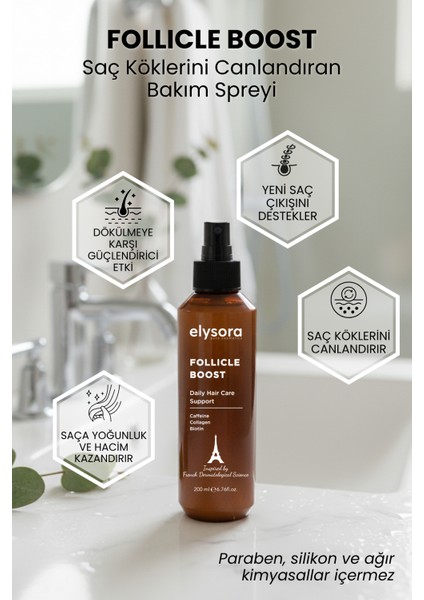 Biotin ve Kafein Içeren, Dökülme Karşıtı, Saç Köklerini Canlandıran, Bakım Spreyi 200 ml indirimleri