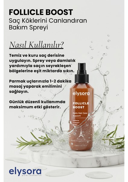 Biotin ve Kafein Içeren, Dökülme Karşıtı, Saç Köklerini Canlandıran, Bakım Spreyi 200 ml