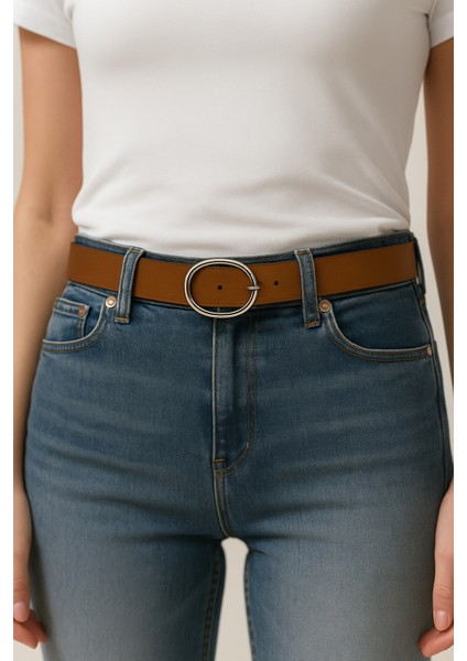 Kadın Oval Tokalı Siyah Kemer – Şık Günlük ve Jean Uyumlu Deri Görünümlü Kemer fiyatları