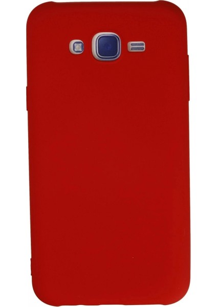 Samsung Galaxy J7 Kılıf Nano Içi Kadife Silikon - Kırmızı (K95)