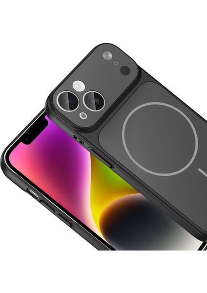 Apple iPhone 15 Kılıf M-Safe Şarj Özellikli Kamera Korumalı Formen Kapak - Turuncu