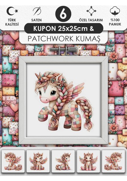 Patchwork Kumaş Seti – Dikiş ve Hobi Için %100 Pamuk Desenli Kumaş Kuponları