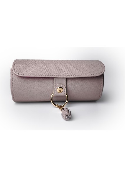 Silindir Formda 3 Bölmeli Mücevher, Takı Kutusu 18,5 x 9 cm fırsatları