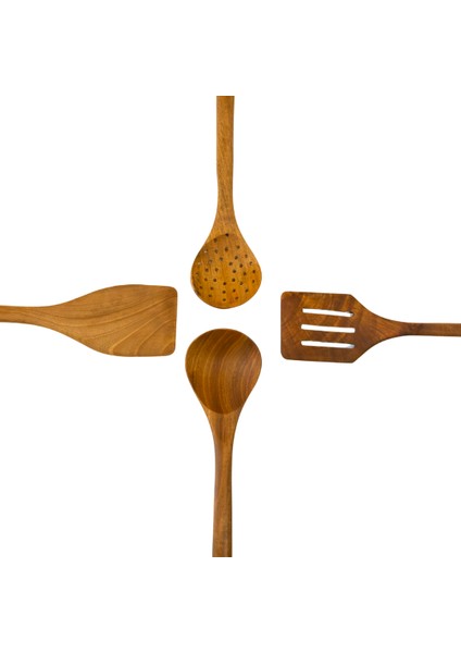 Doğal El Yapımı Gerçek Ceviz 5 Parça Kutulu Kepçe&spatula Seti fiyatları