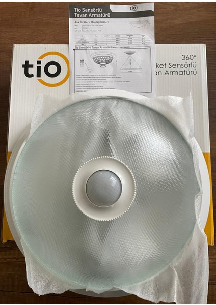 Tio 360° Hareket Sensörlü Tavan Armatürü 2XE27DUY - Koridor, Merdiven, Apartman,depo fiyatları