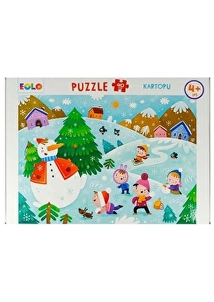 Eolo Yaş Kartopu Puzzle Eğitici Tasarım 40 Parça 5-7 Yaş Çocuklar İçin modelleri