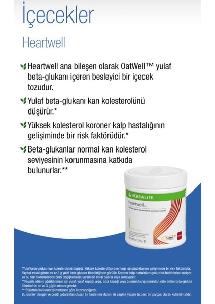 Heartwell Beta Glukan Lif Desteği 2'li Paket modelleri