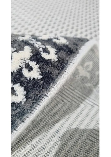 Elegance 1063 Gri Halı Modern Klasik Desenli Viskon Doğal Iplik Bambu Halı Tozu Az Salon fiyatları