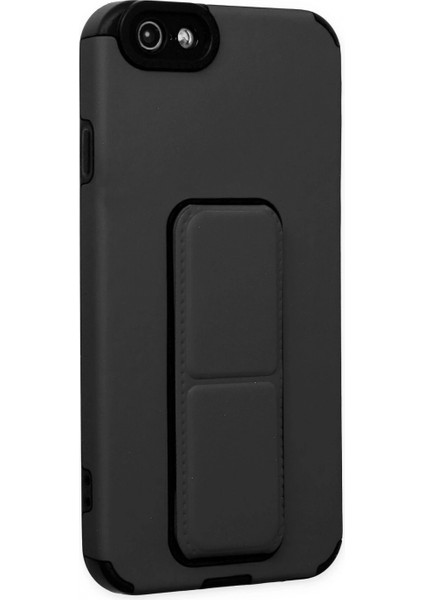 iPhone 6 Kılıf Mega Standlı Silikon - Siyah (K95) fiyatları