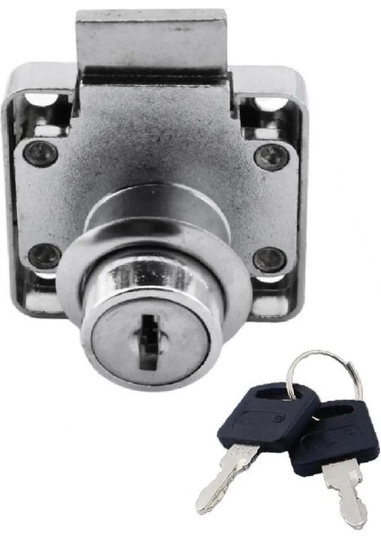 Kare Çekmece Kilidi Dolap Mobilya Kilit 2 Anahtarlı Mandallı Dolabı Kilitle Metal