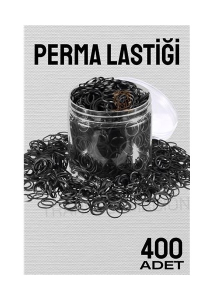 Perma Lastiği Ince 400 Adet Siyah