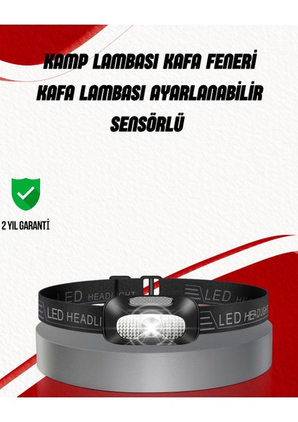 Ayarlanabilir Kafa Lambası Type-C Şarjlı Kompakt Kamp Lambası - SBS6036-8684