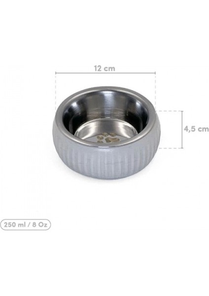 Mikopet Organik Seramik Mama Kabı Gri fiyatları